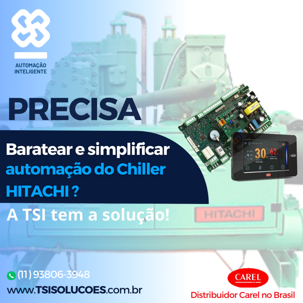 Solução retrofit automação chiller Hitachi